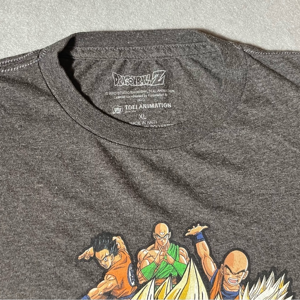 Dragon Ball Z Team Awesome T-shirt Gray Size XL Short Sleeve - Picture 2 of 6